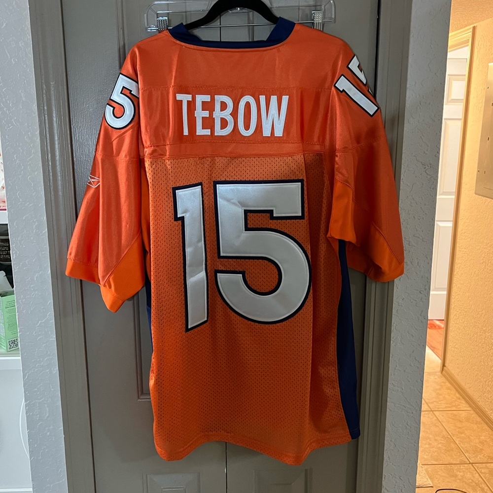 Reebok Orange Denver Broncos Tebow Jersey - Picture 3 of 3